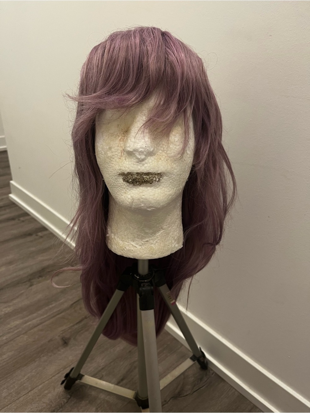 Women’s Long Layered Wig with Fringe - lavender